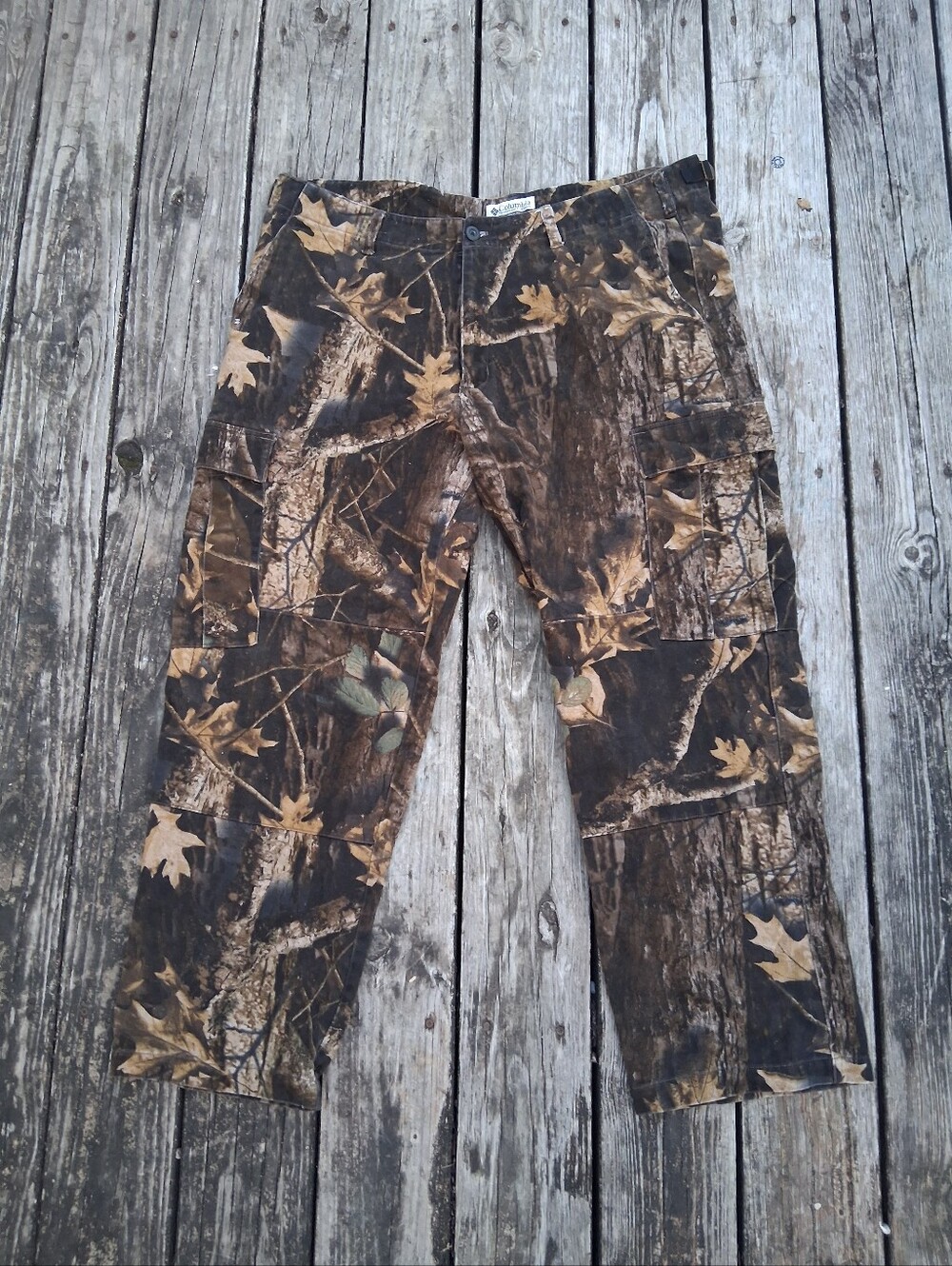 Columbia Camo Cargo Hunting Pants Men's Size 40 Tree Camo Outdoor Utility